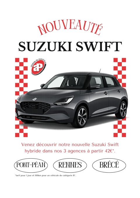 Nouvel arrivage de SUZUKI SWIFT HYBRID (Catégorie B)